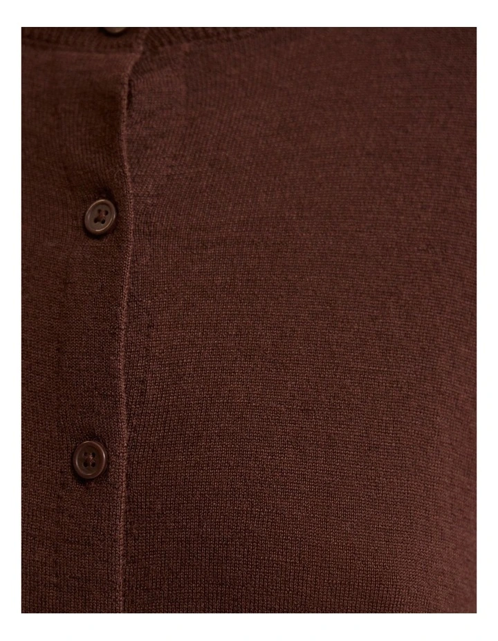 Lottie Merino Cardigan in Chestnut image 6