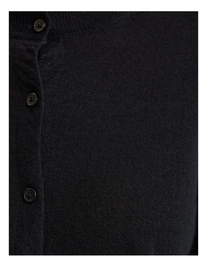 Lottie Merino Cardigan in Black image 6