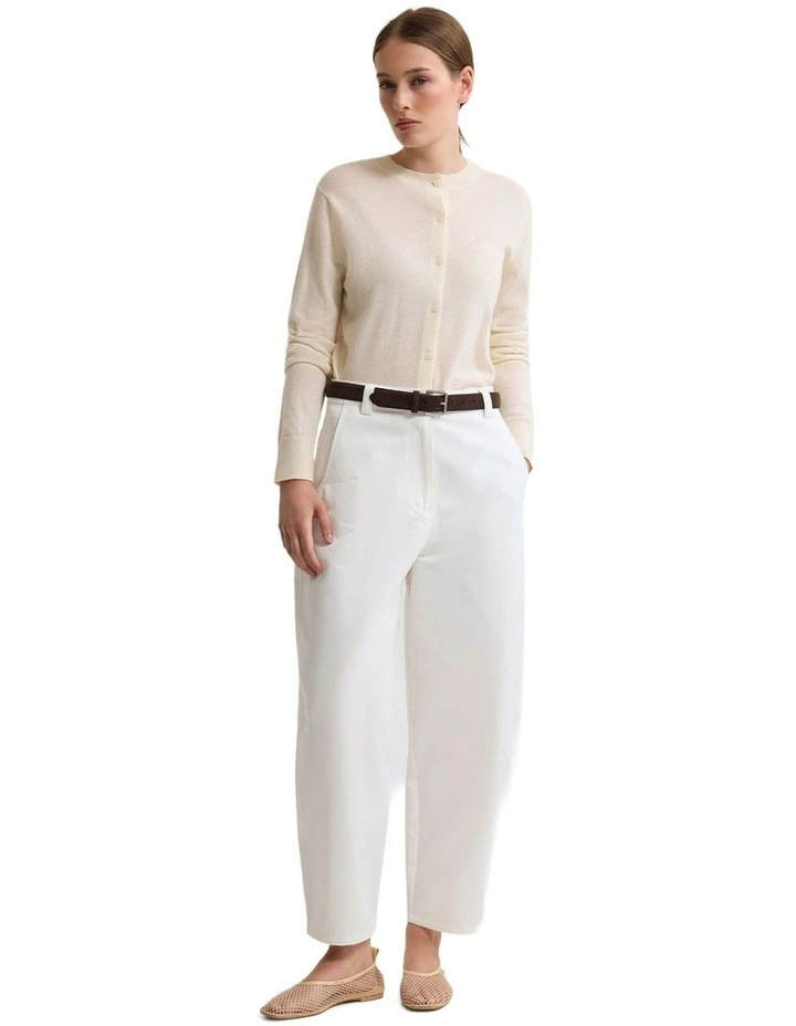 Lottie Merino Cardigan in Winter White image 5