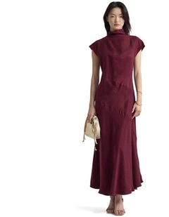 Maggie Cupro Dress in Plum