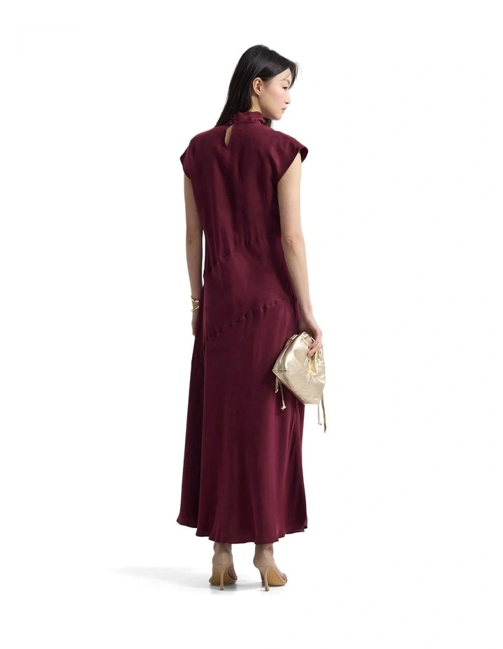 Maggie Cupro Dress in Plum image 2