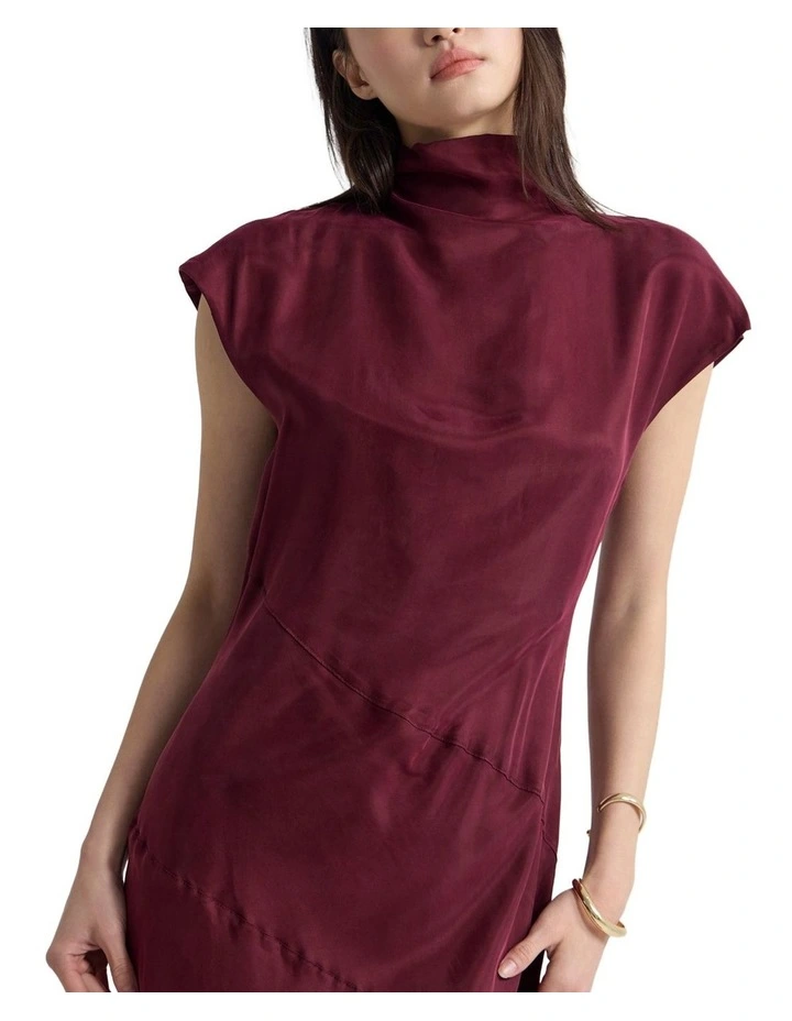 Maggie Cupro Dress in Plum image 4