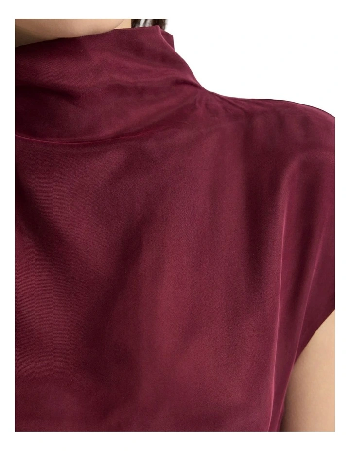 Maggie Cupro Dress in Plum image 6