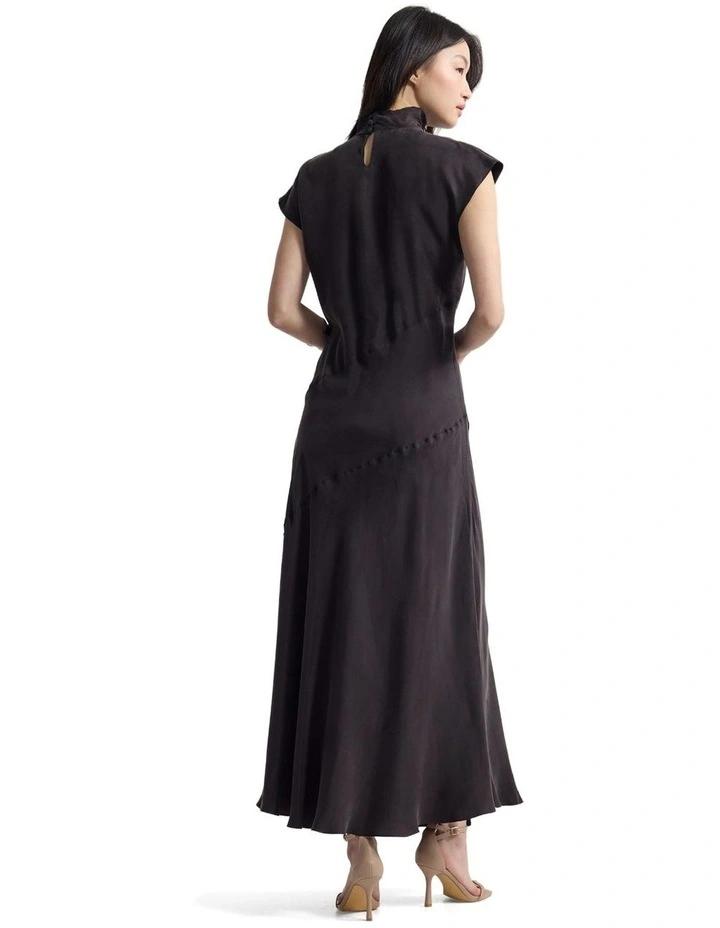 Maggie Cupro Dress in Chocolate image 2