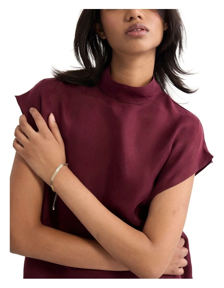 Shelly Cupro Top in Plum image 4