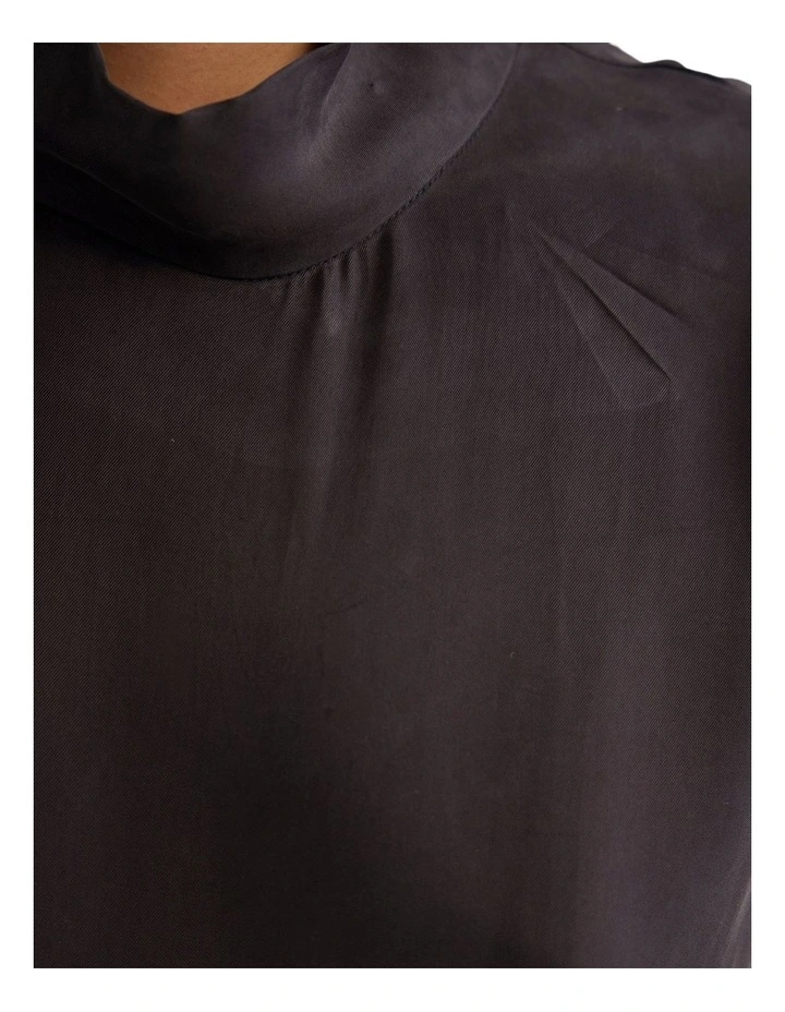 Shelly Cupro Top in Chocolate image 6