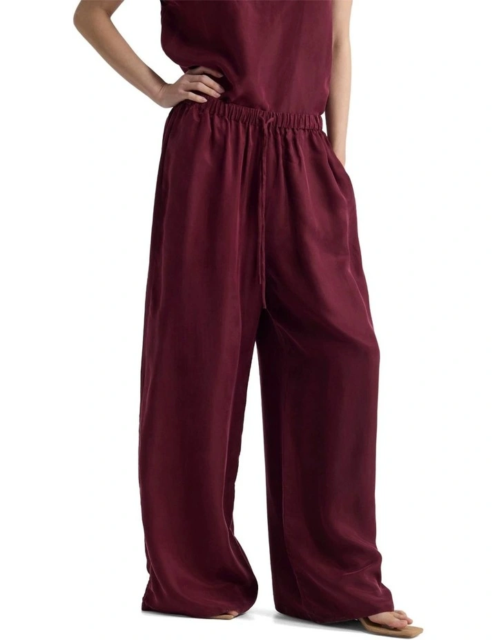 Clare Cupro Pant in Plum image 1