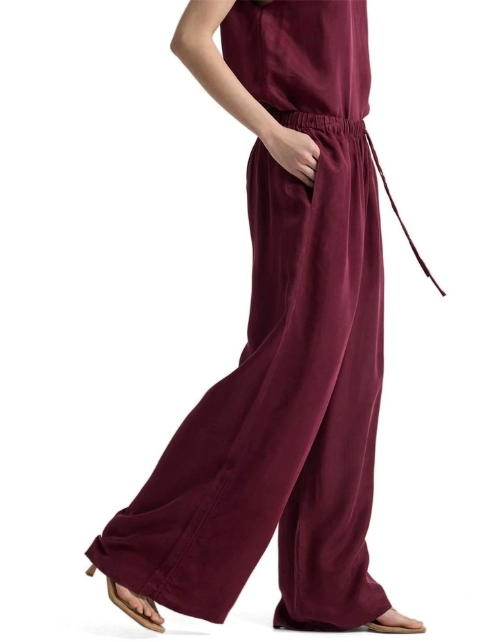 Clare Cupro Pant in Plum image 3