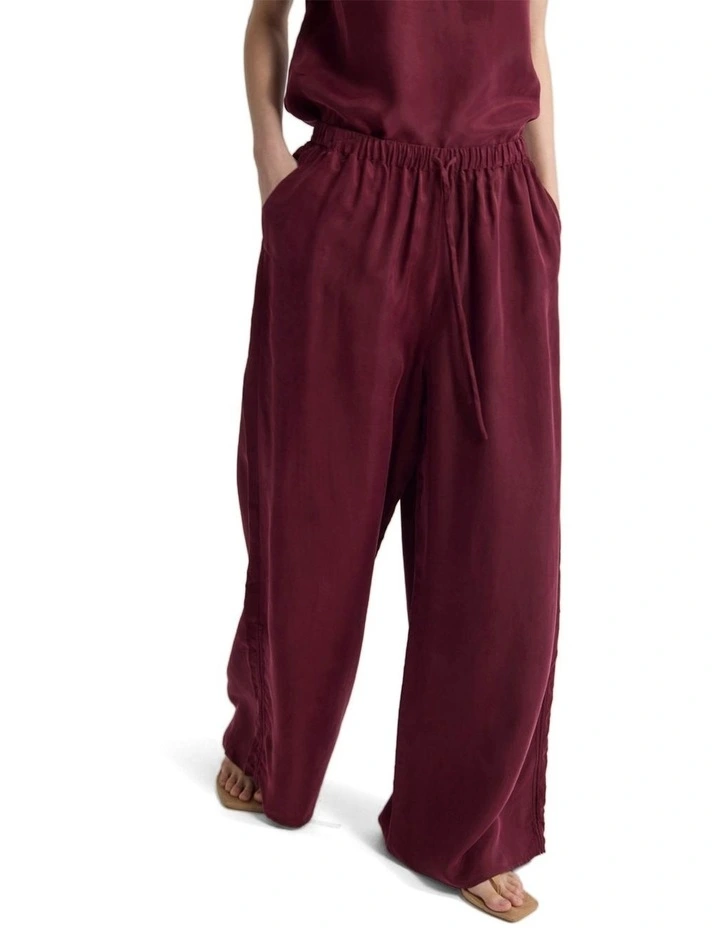 Clare Cupro Pant in Plum image 4