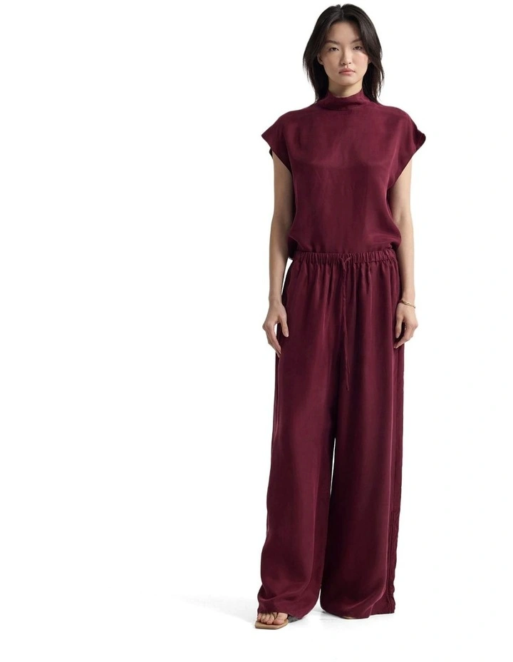Clare Cupro Pant in Plum image 5