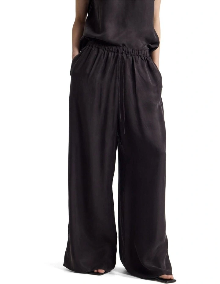 Clare Cupro Pant in Chocolate image 1