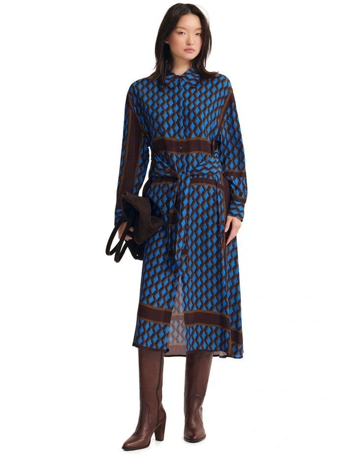 Bianca Shirt Dress in Multi image 1
