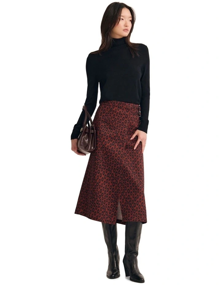 Georgia Skirt in Brown image 4