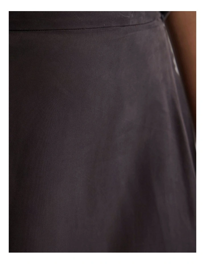Ronja Cupro Draped Skirt in Chocolate image 6