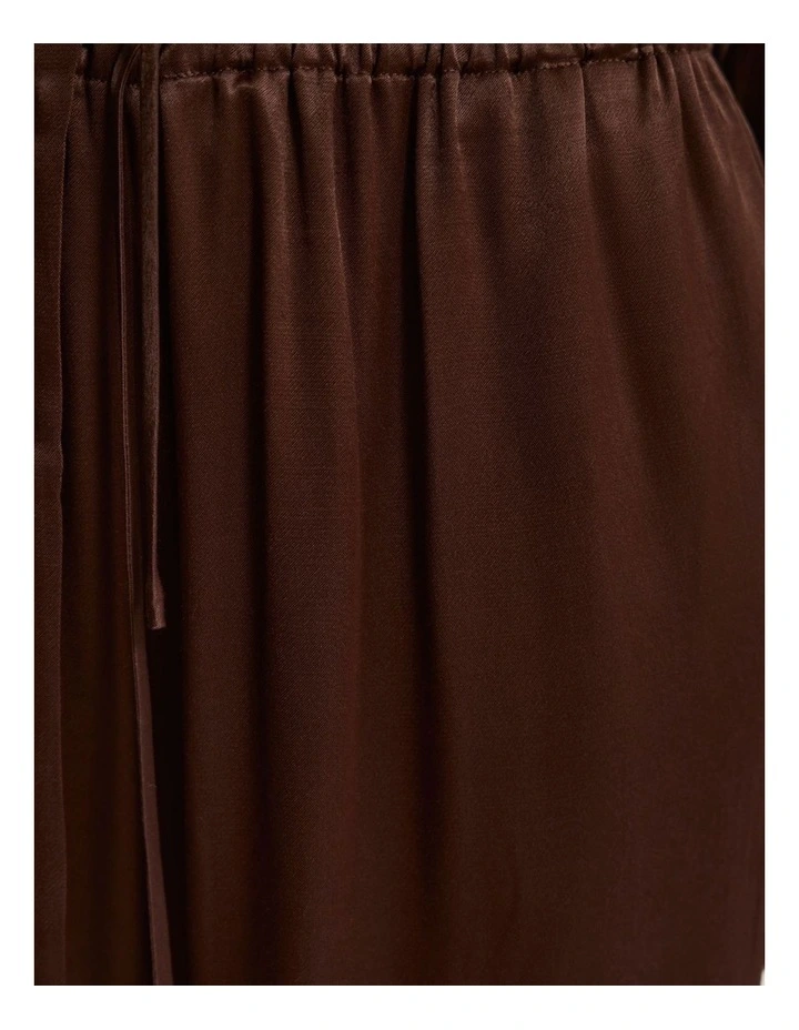 Willow Viscose Silky Pant in Chocolate image 6