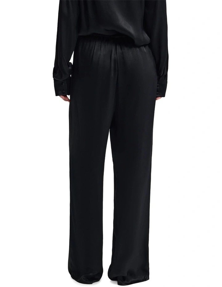 Willow Viscose Silky Pant in Black image 2
