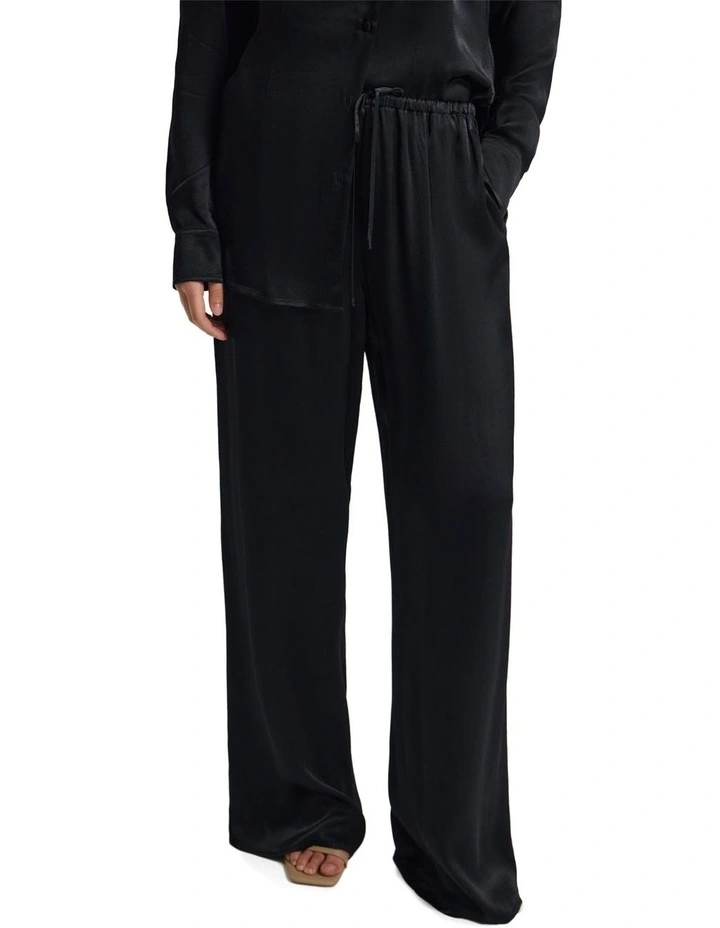 Willow Viscose Silky Pant in Black image 4