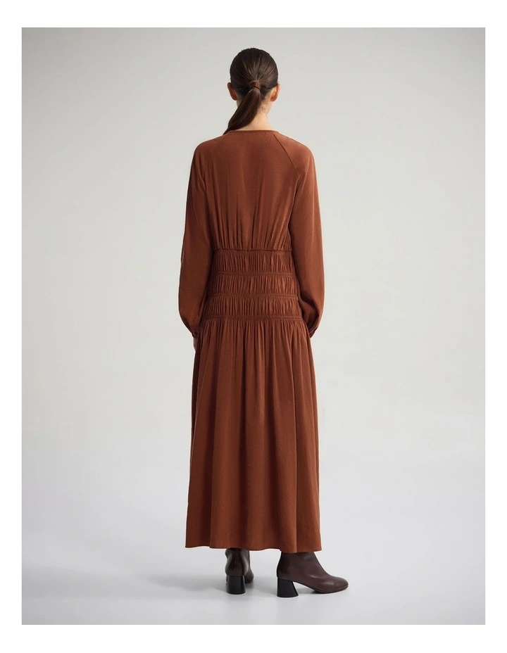 Addison Rayon Blend Dress in Rust image 2