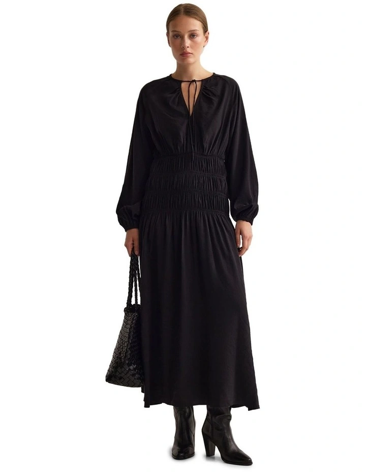 Addison Rayon Blend Dress in Black image 1