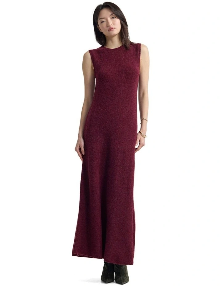 Seraphina Knitted Dress in Purple image 3