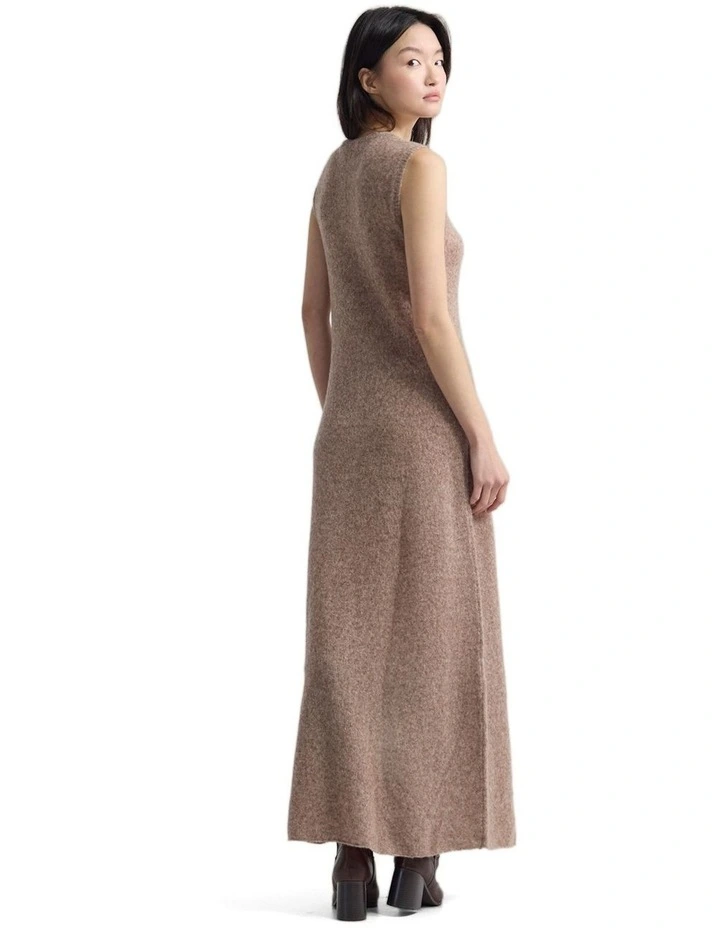 Seraphina Knitted Dress in Brown image 2