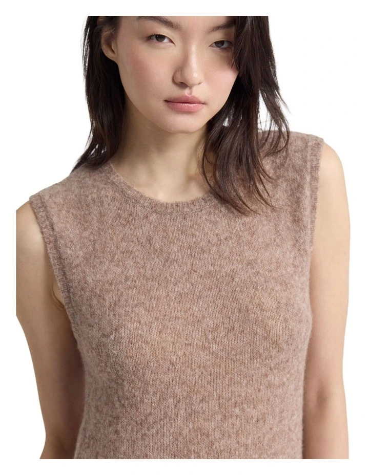 Seraphina Knitted Dress in Brown image 4