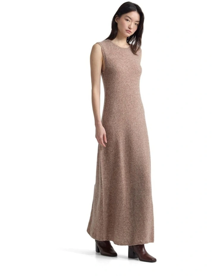 Seraphina Knitted Dress in Brown image 5