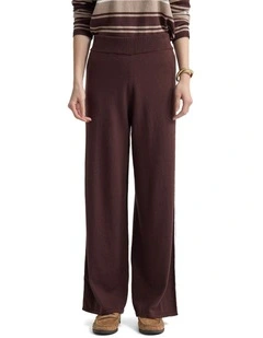 Carla Knitted Pant in Brown