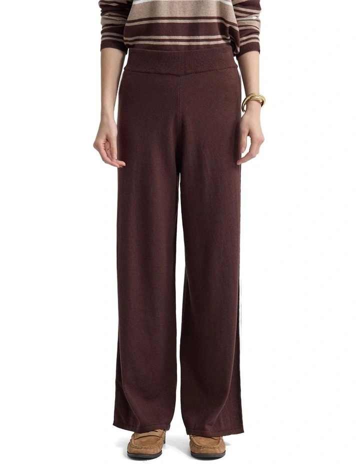 Carla Knitted Pant in Brown image 1