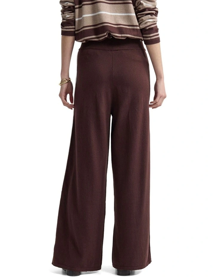 Carla Knitted Pant in Brown image 2