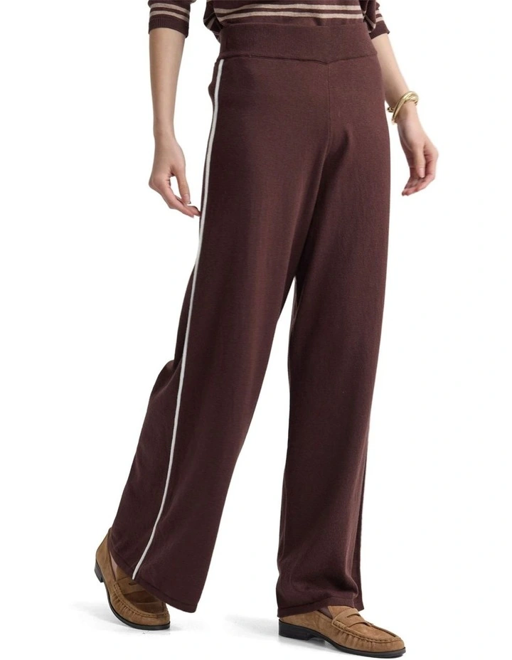 Carla Knitted Pant in Brown image 3