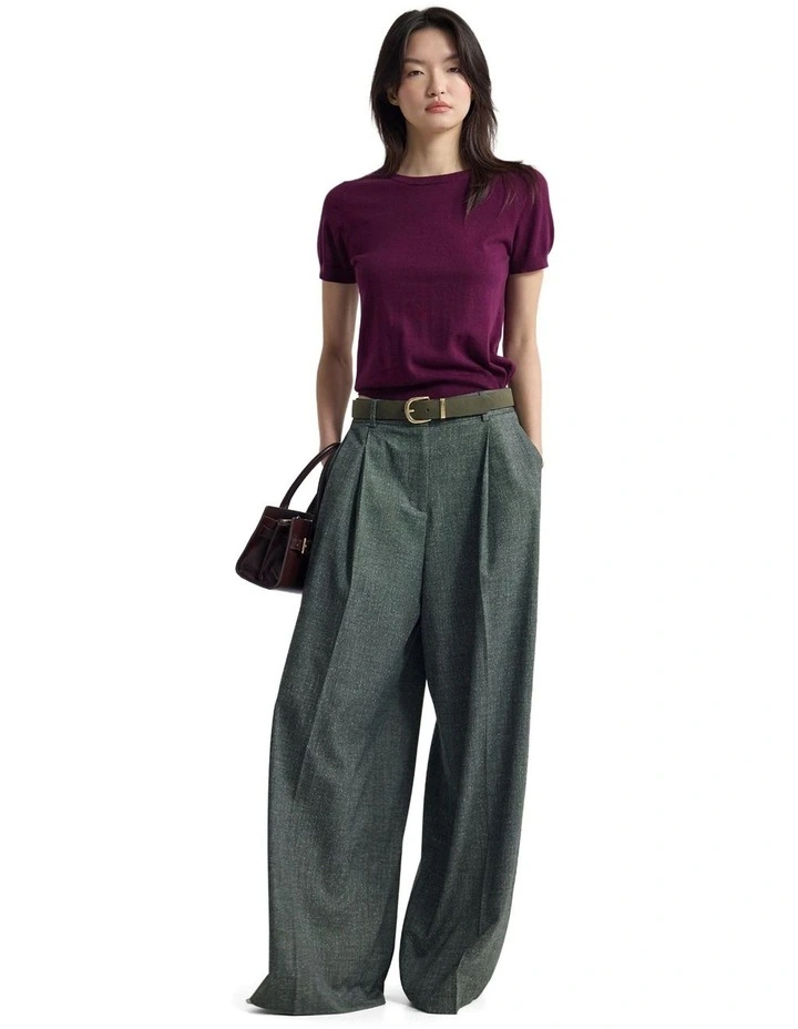 Grace Cashmere Blend Knit Top in Plum image 5