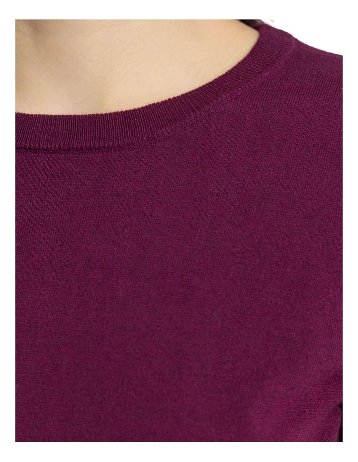 Grace Cashmere Blend Knit Top in Plum image 6