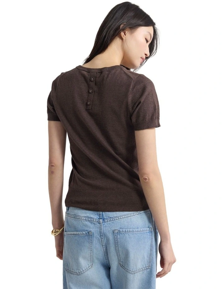 Grace Cashmere Blend Knit in Chocolate image 2