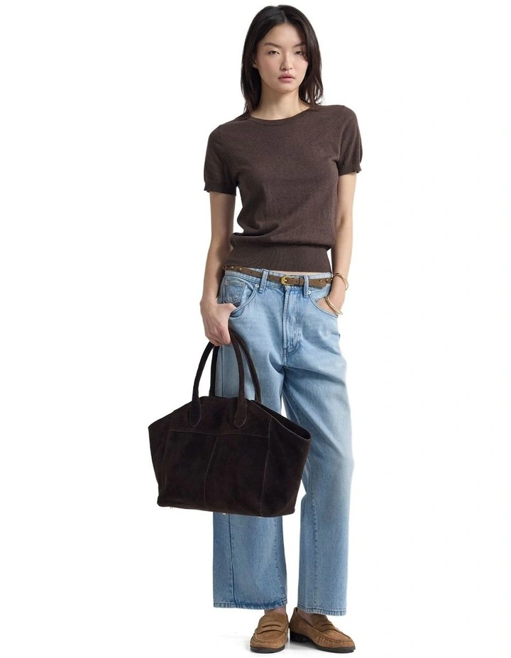 Grace Cashmere Blend Knit in Chocolate image 5