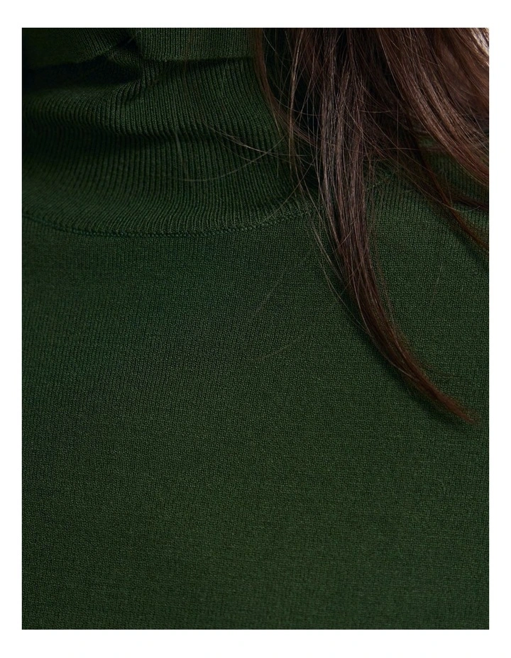 Ela Turtle Neck Jumper in Dark Green image 6