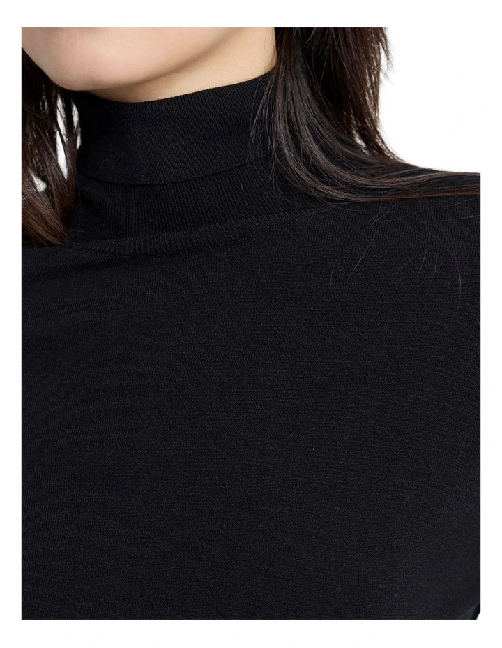Ela Turtle Neck Jumper in Black image 6