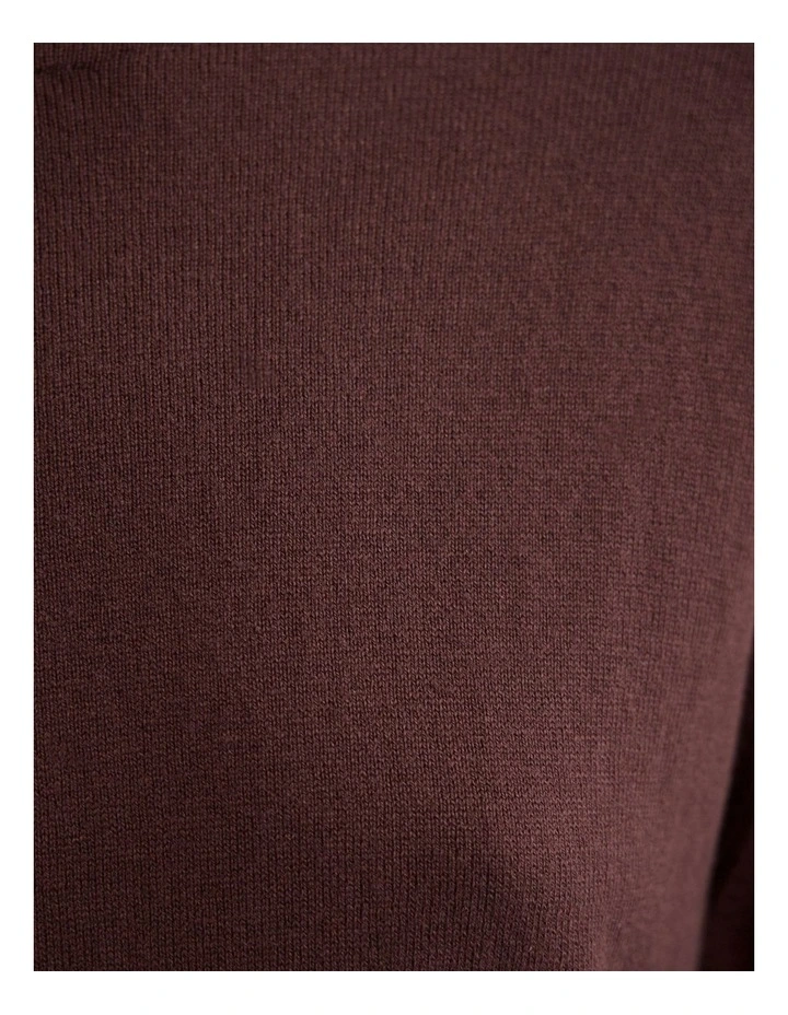 Paloma Shoulder Pad Knit Jumper in Cocoberry image 5