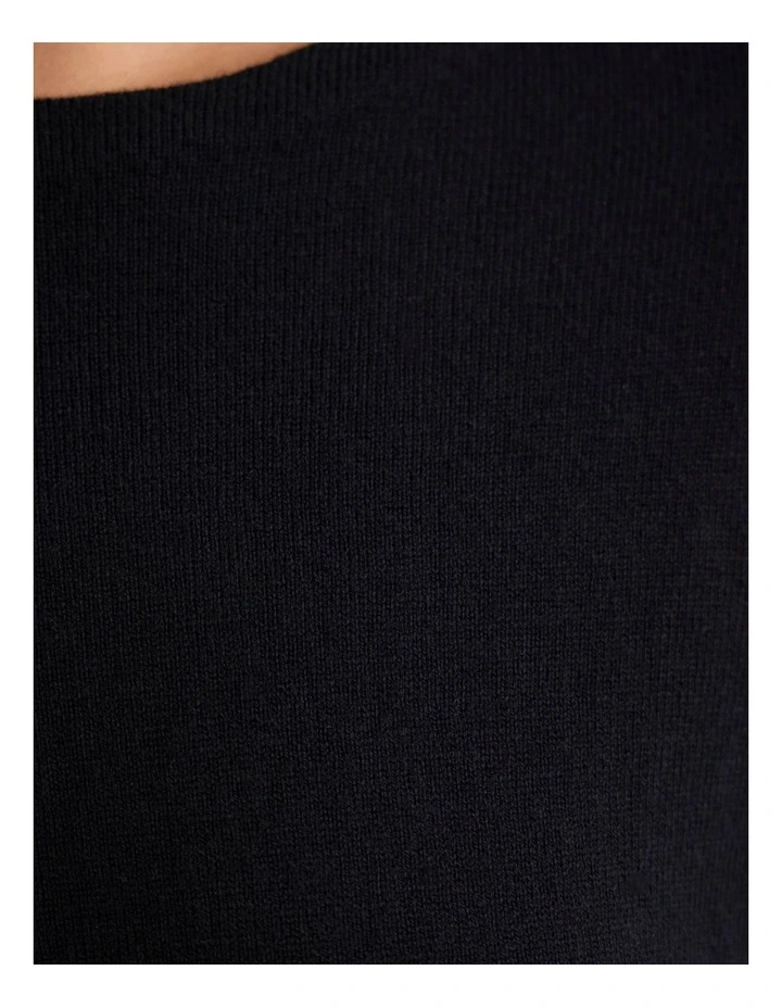 Paloma Shoulder Pad Knit in Black image 6