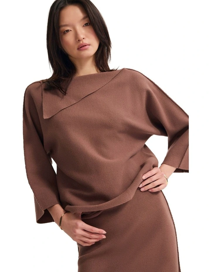 Laura Knitted Folded Collar Top image 4