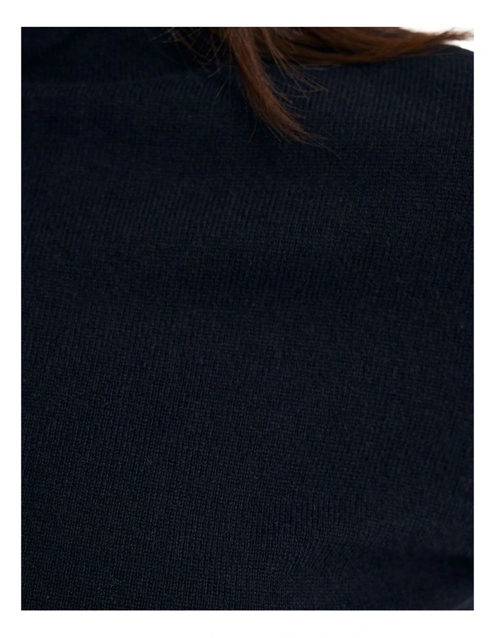Maxine Funnel Collar Knit Jumper in Navy image 6