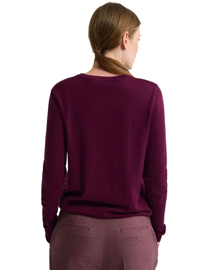Madeline Knit Jumper in Plum image 2