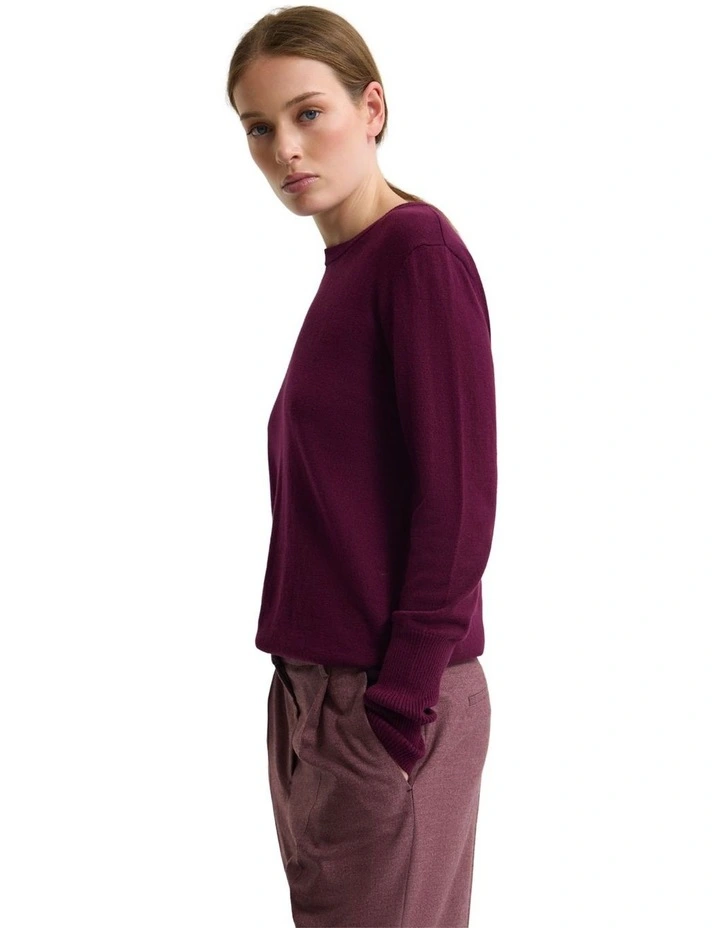Madeline Knit Jumper in Plum image 3