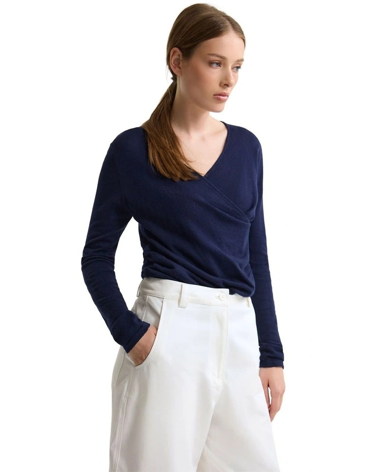 Daria Wrap Front Knitted Top image 3