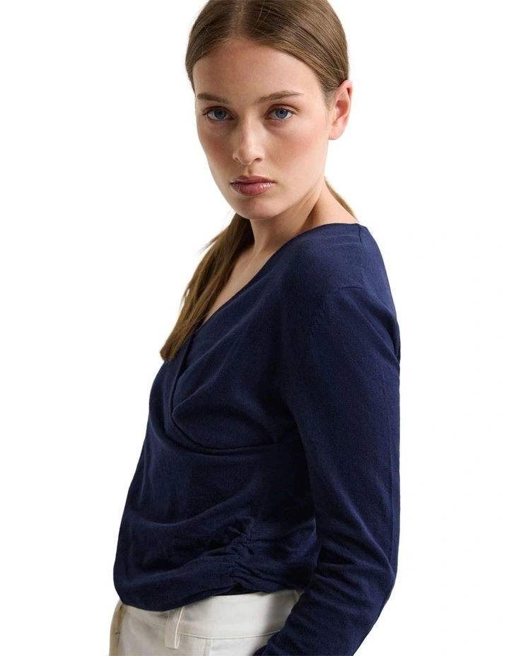 Daria Wrap Front Knitted Top image 4