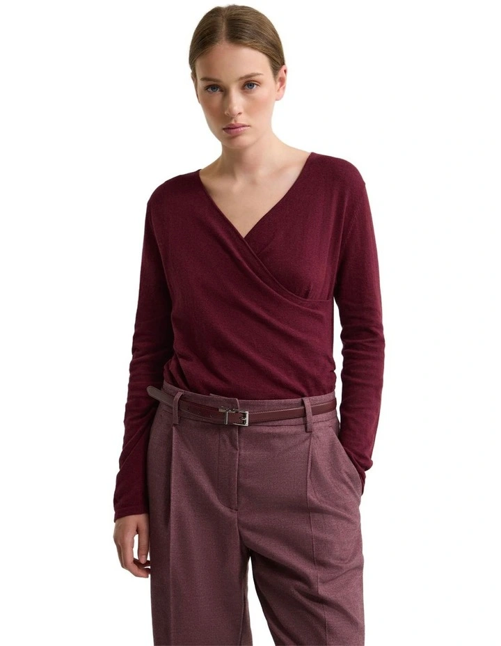 Daria Wrap Front Knitted Top image 1