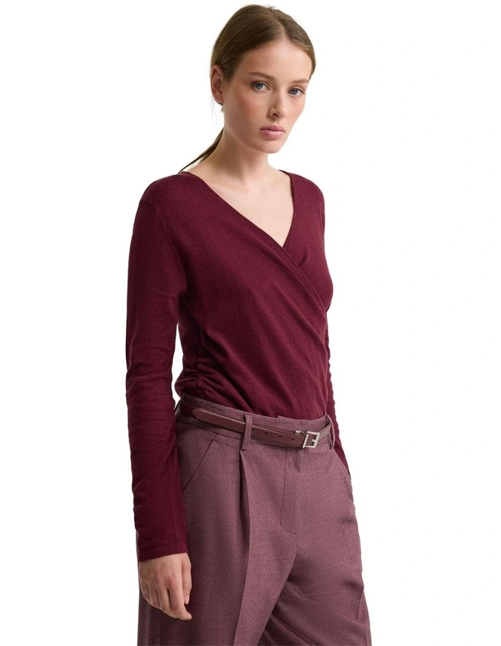 Daria Wrap Front Knitted Top image 3