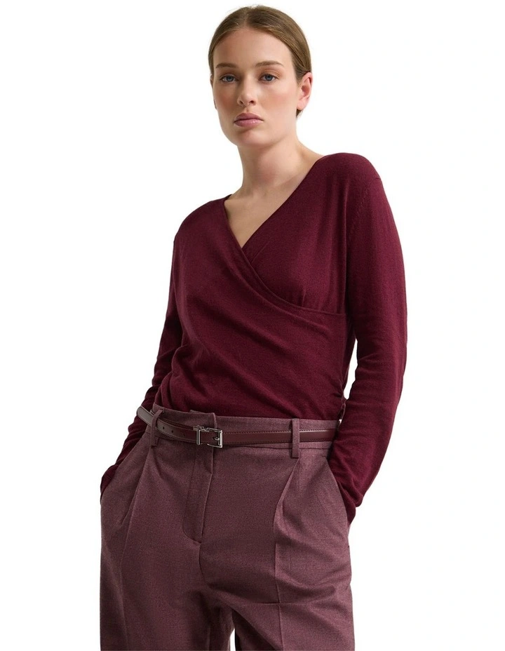 Daria Wrap Front Knitted Top image 4