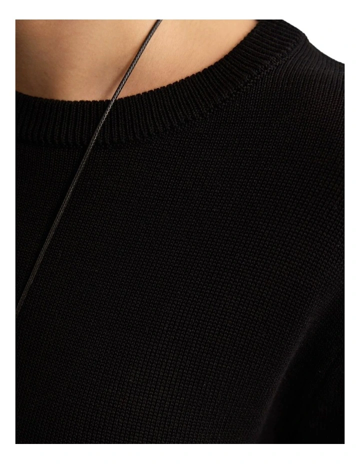 Lettie Stripe Knitted Top in Black image 6