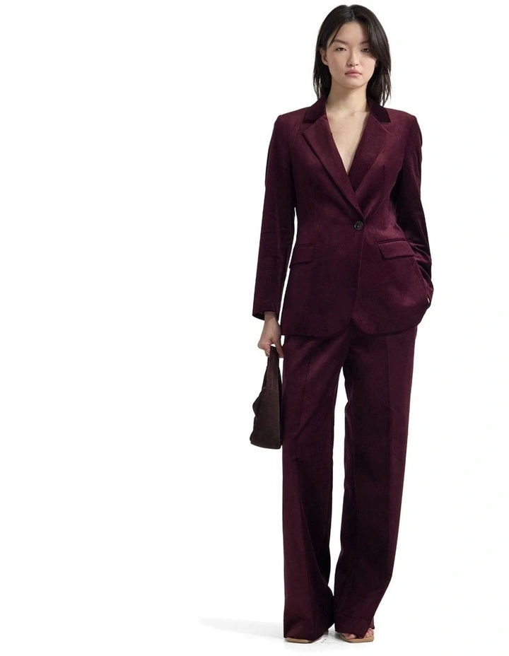Raffi Velvet Blazer in Italian Plum image 5